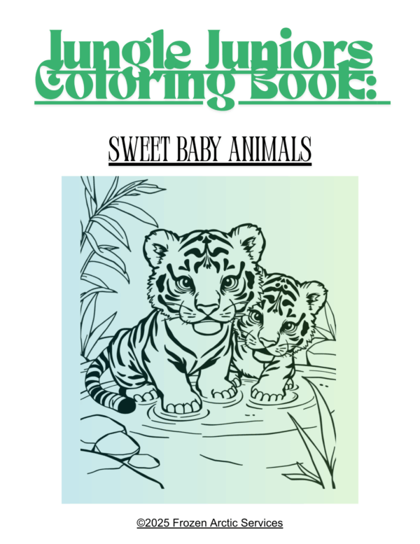 Jungle Juniors Coloring Book: Sweet Baby Animals Paperback